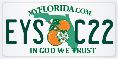 FL license plate EYSC22