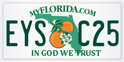 FL license plate EYSC25