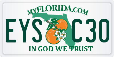 FL license plate EYSC30