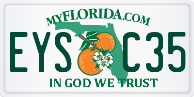 FL license plate EYSC35