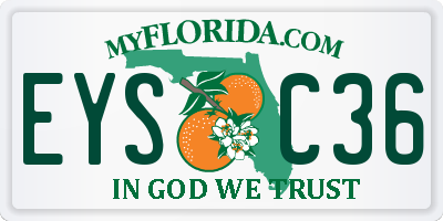 FL license plate EYSC36