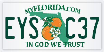 FL license plate EYSC37