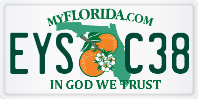 FL license plate EYSC38