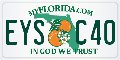 FL license plate EYSC40