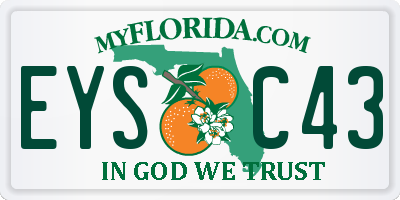 FL license plate EYSC43