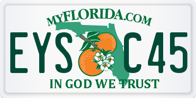 FL license plate EYSC45