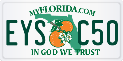FL license plate EYSC50
