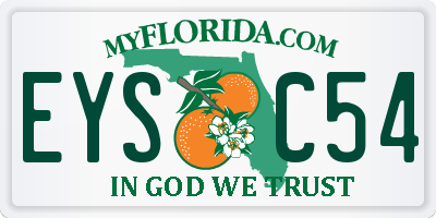 FL license plate EYSC54