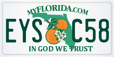 FL license plate EYSC58