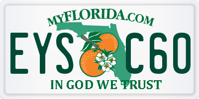 FL license plate EYSC60
