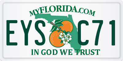 FL license plate EYSC71