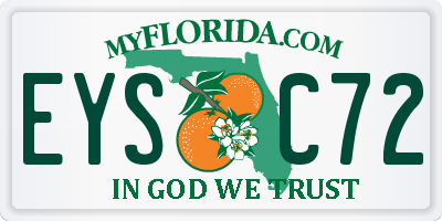 FL license plate EYSC72