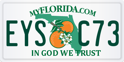 FL license plate EYSC73