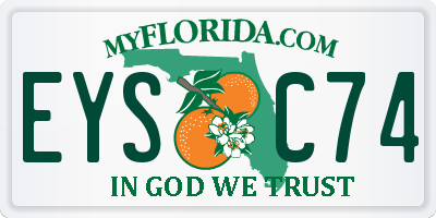 FL license plate EYSC74