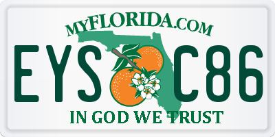 FL license plate EYSC86