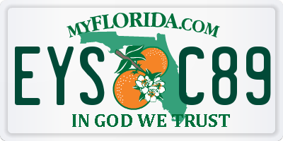 FL license plate EYSC89
