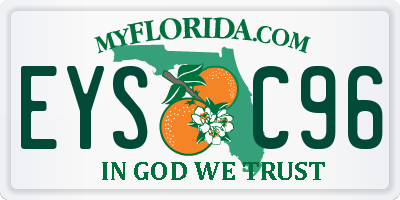 FL license plate EYSC96