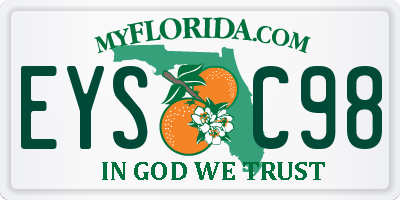 FL license plate EYSC98
