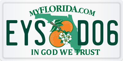 FL license plate EYSD06