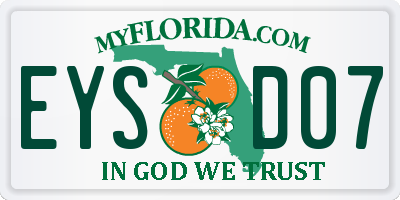 FL license plate EYSD07