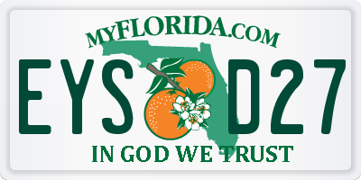 FL license plate EYSD27