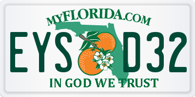 FL license plate EYSD32