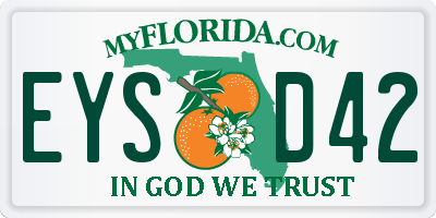 FL license plate EYSD42
