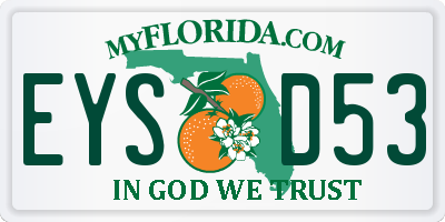 FL license plate EYSD53