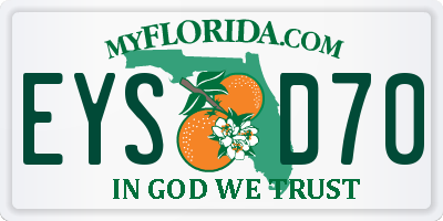 FL license plate EYSD70