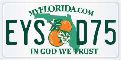FL license plate EYSD75
