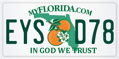 FL license plate EYSD78