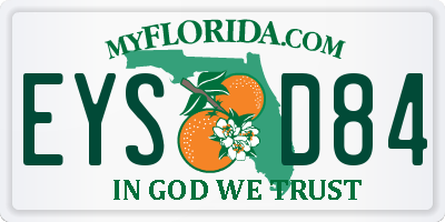 FL license plate EYSD84