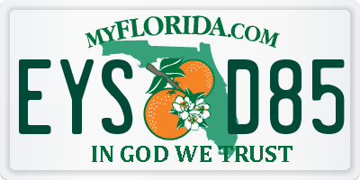 FL license plate EYSD85