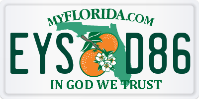 FL license plate EYSD86