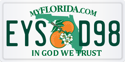 FL license plate EYSD98