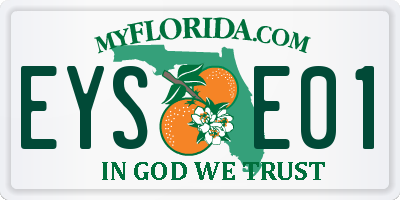 FL license plate EYSE01
