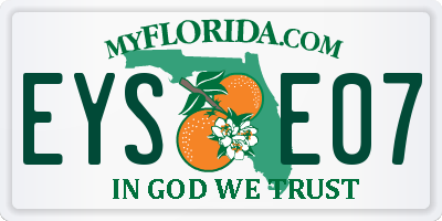 FL license plate EYSE07