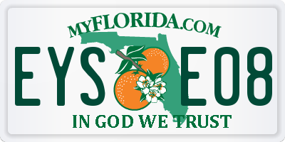 FL license plate EYSE08
