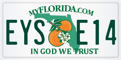 FL license plate EYSE14