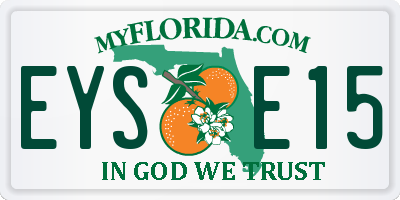 FL license plate EYSE15