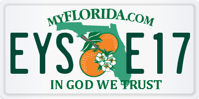 FL license plate EYSE17