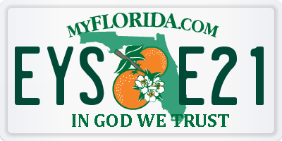 FL license plate EYSE21