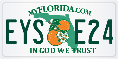 FL license plate EYSE24