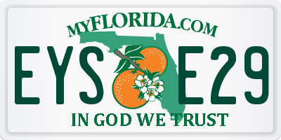 FL license plate EYSE29
