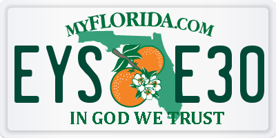 FL license plate EYSE30