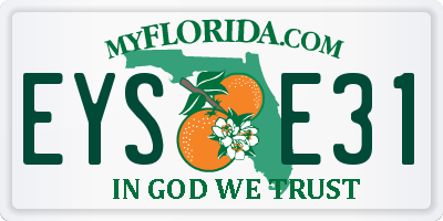 FL license plate EYSE31