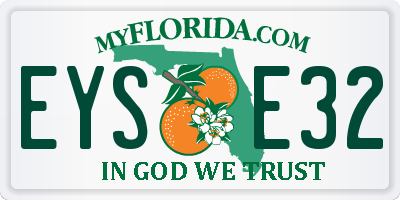 FL license plate EYSE32