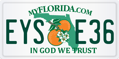 FL license plate EYSE36