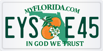 FL license plate EYSE45