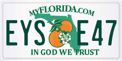 FL license plate EYSE47